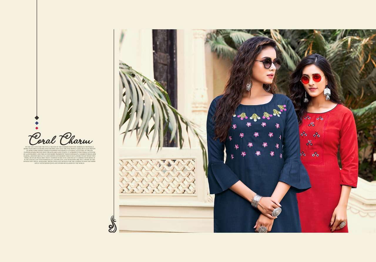 shubh nx super plazo series 1001-1010 ruby slub kurti with palazzo