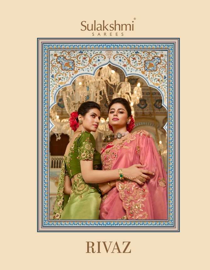 sulakshmi sarees rivaz series 7001-7012 embroidery saree