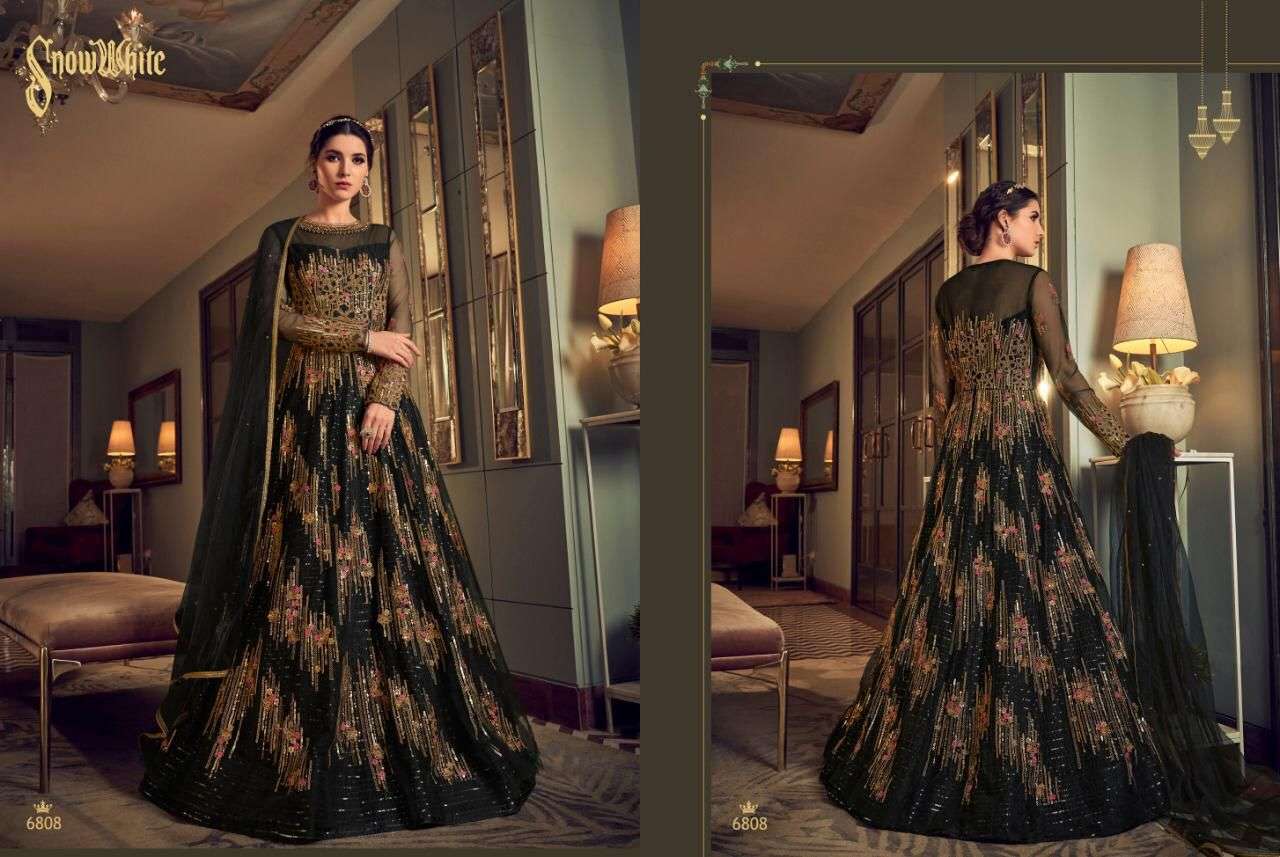 SWAGAT SNOW WHITE SERIES 6808 DESIGNER MANIPURI SILK SUIT 
