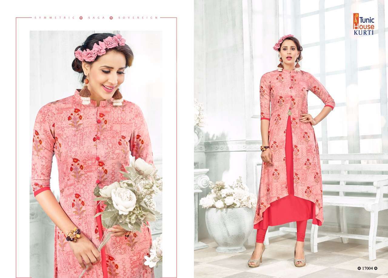 tunic house rukshar-1 series 17001-17005 viscose rayon kurti 