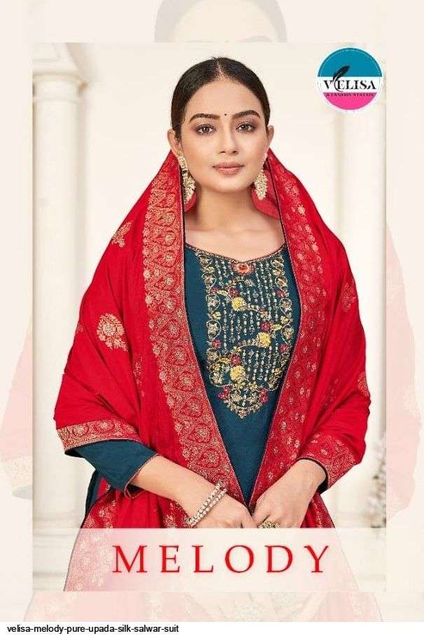 velisa melody series 1801-1804 pure viscose upada silk suits
