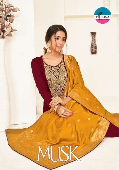 velisa musk series 2001-2004 pure muslin silk suit 