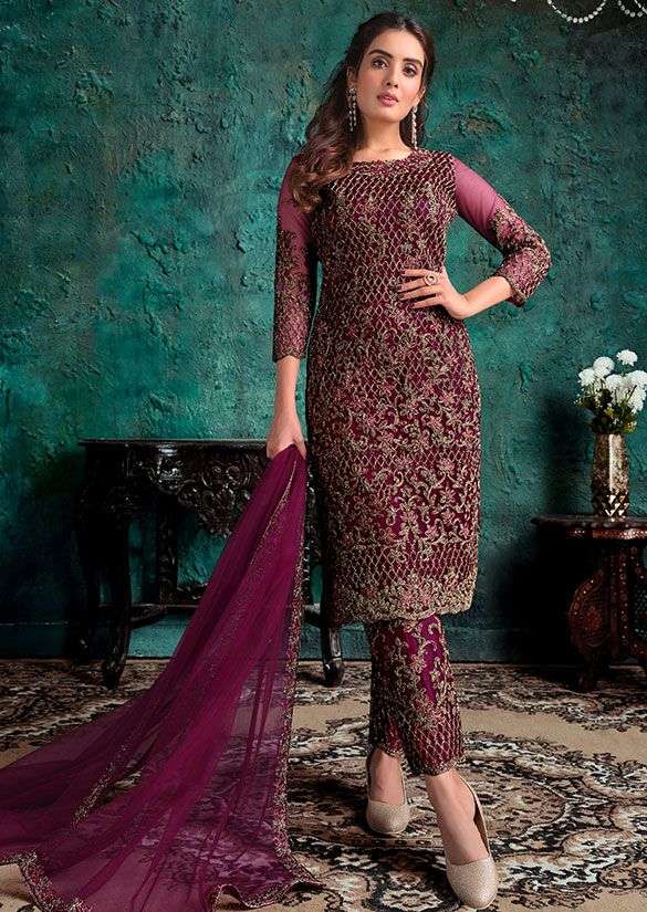 VIPUL GLITZ SERIES 4632 DESIGNER NET SUIT 