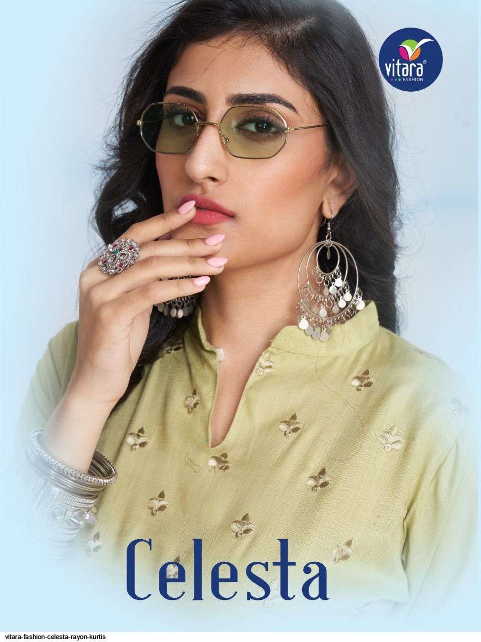 vitara celesta series 1001-1004 heavy airjet rayon slub kurti 