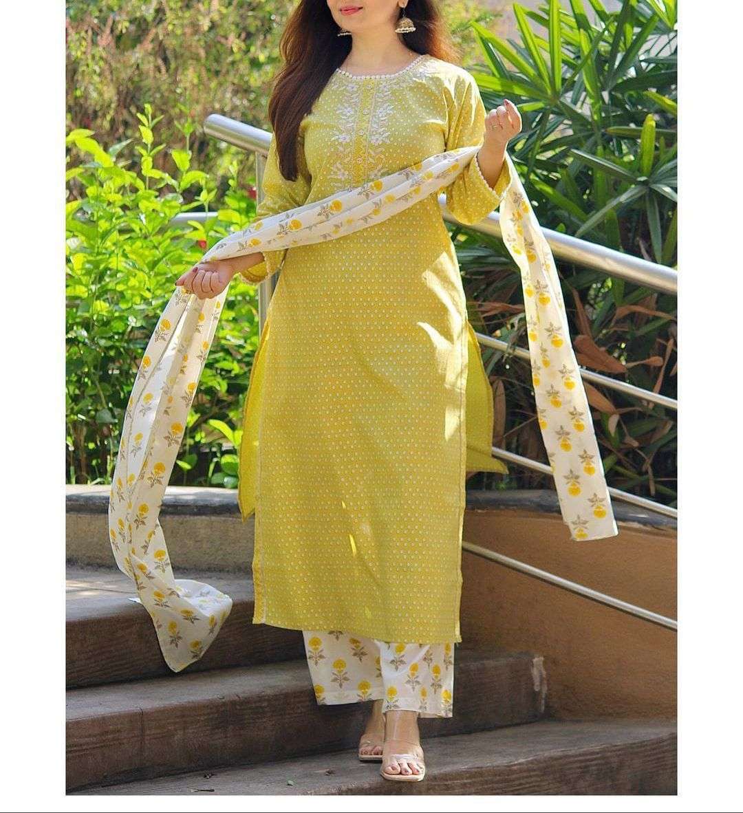 X-LADY 3 PIC SUIT DESIGNER PREMIUM RAYON COTTON SUIT 
