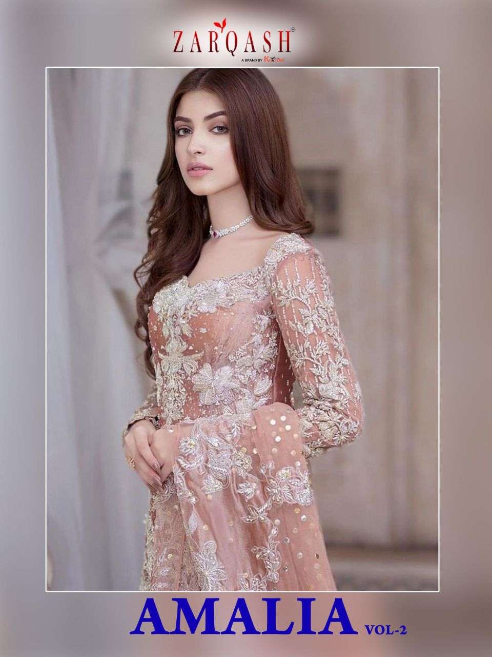 ZARQASH AMALIA VOL-2 2056 DESIGNER BUTTERFLY NET SUIT 