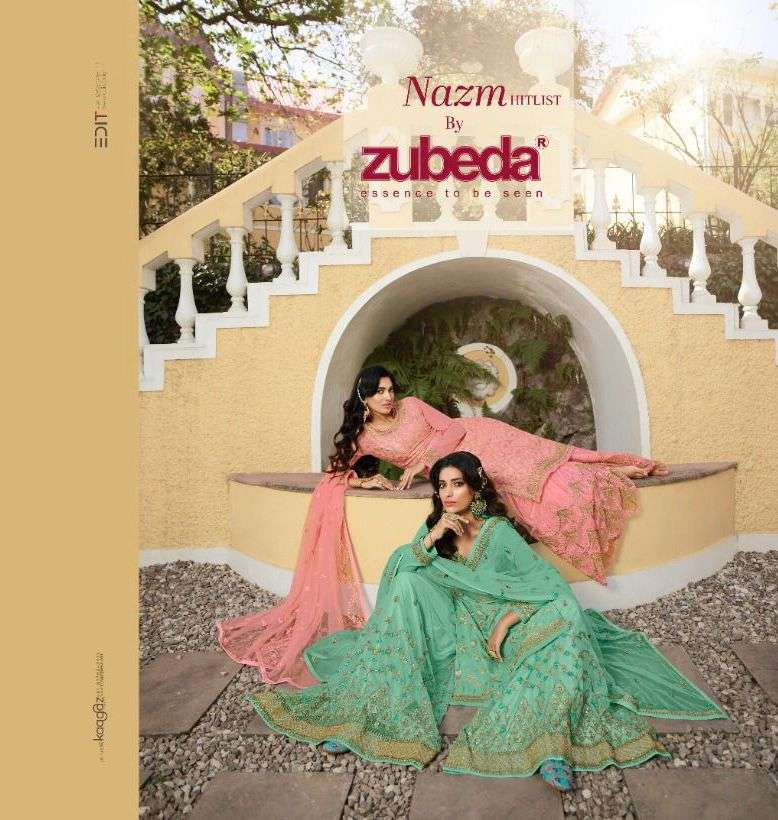 ZUBEDA NAZM HIT LIST DESIGNER PURE DOLA JACQUARD SUIT 