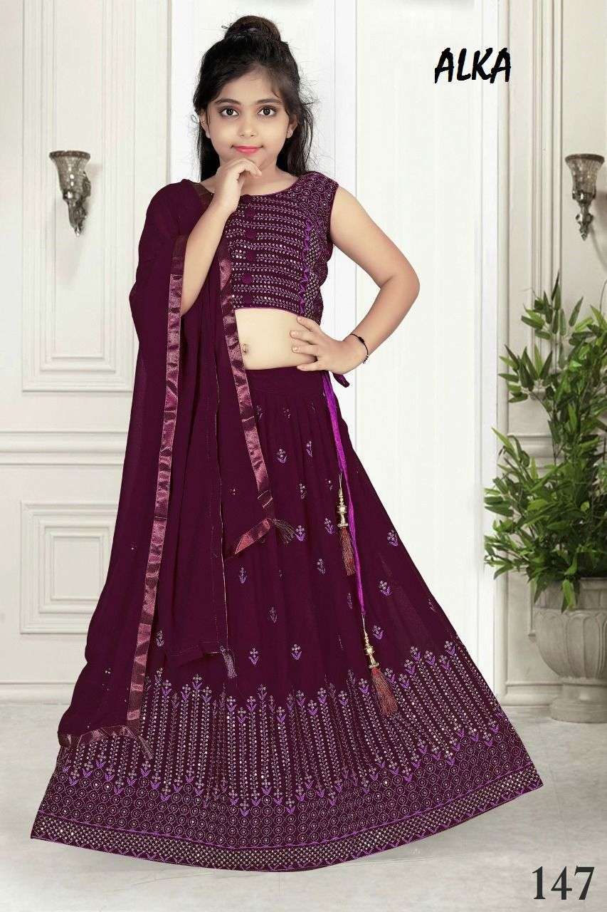 alka vol-10 kidswear lehenga series 147-150 Pure Georgette lehenga