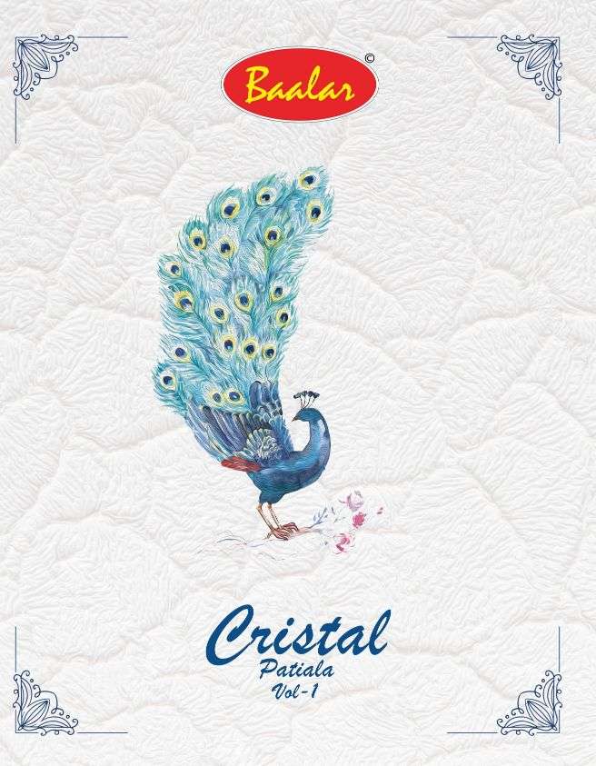 Baalar Cristal Patiala Vol-1 Series 1071-1085 Pure Cotton readymade Suit