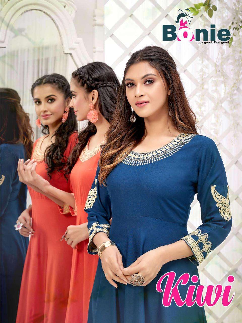 bonie kiwi series 2001-2008 Heavy Rayon Heavy Embroidery kurti