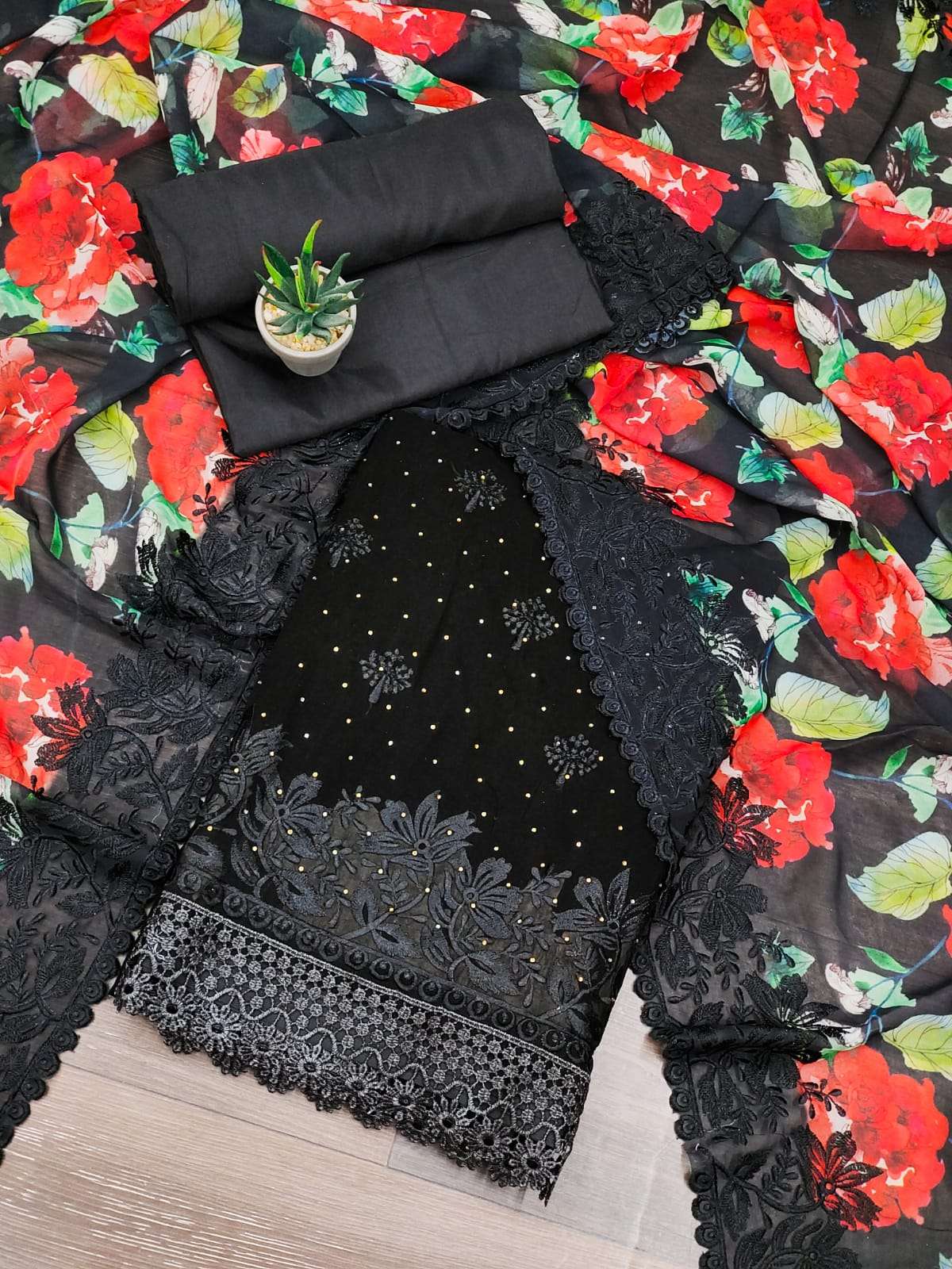 BT-17 DESIGNER FAUX GEORGETTE NON CATALOG SUITS.