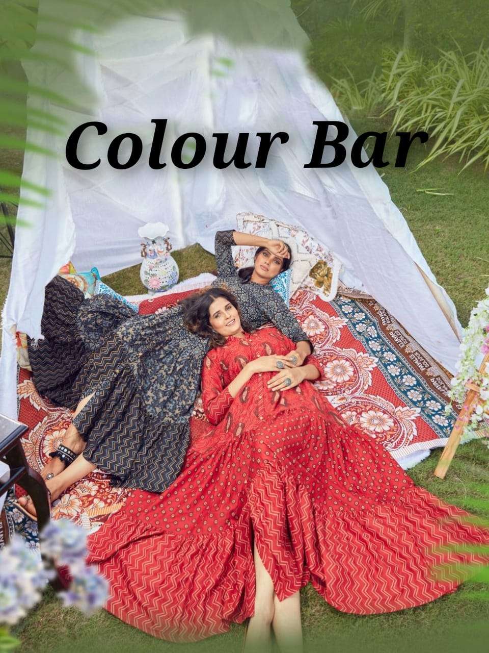 COLOUR BAR DESIGNER HEAVY COTTON KURTI 