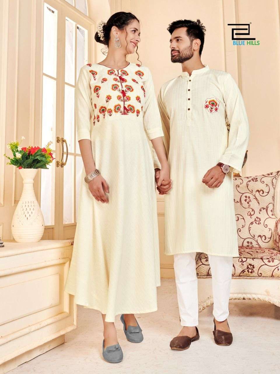 COUPLE GOALS 3.0 DESIGNER RAYON LUREX KURTI 