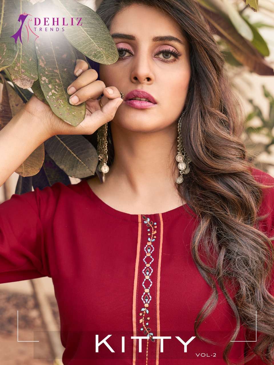 dehliz trends kitty vol 2 series 4101-4108 14 kg premium reyon kurti