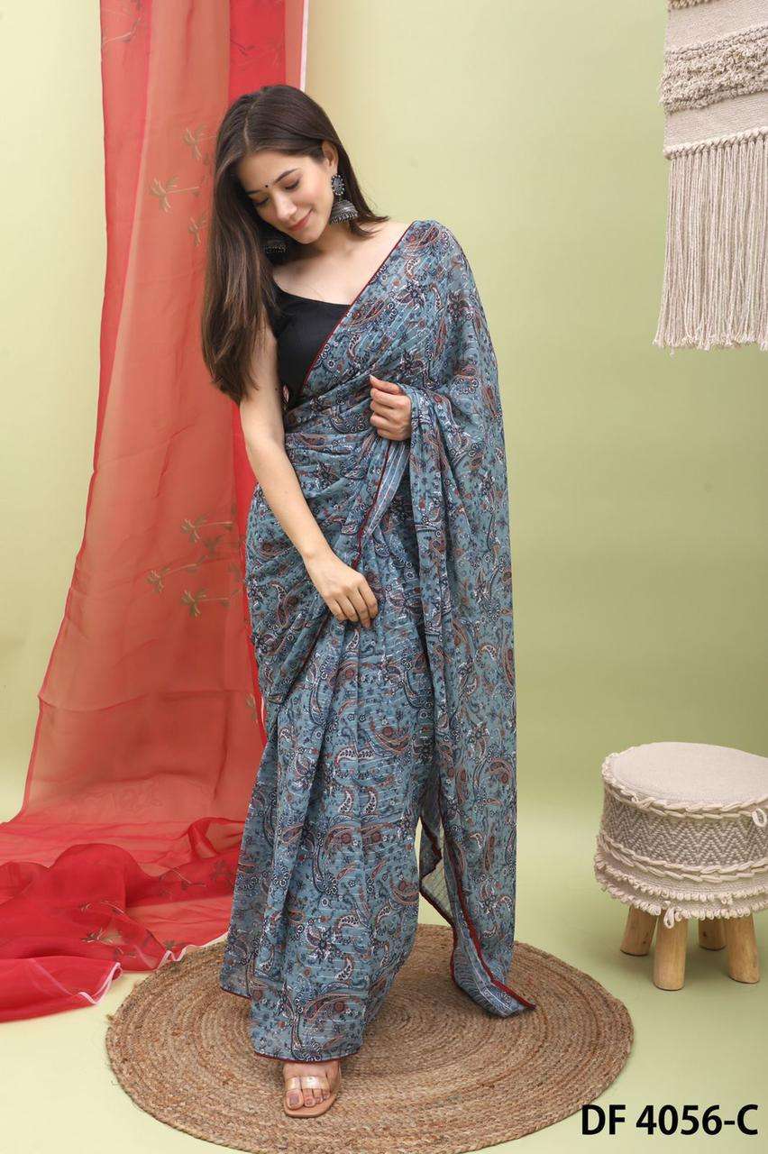 divya fashion df 4056 kalamkari weightless georgette saree