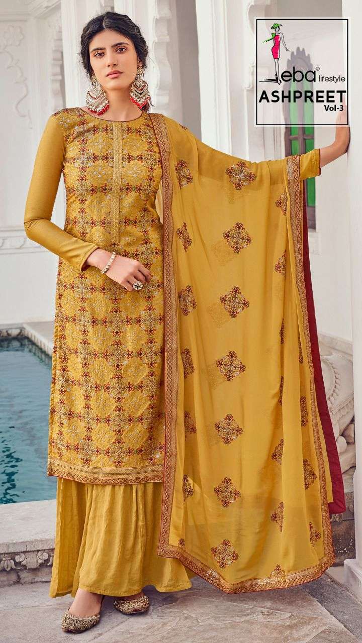 EBA ASHPREET VOL-3 DESIGNER FAUX GEORGETTE SUIT 