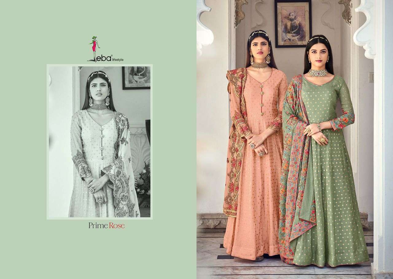 EBA PRIME ROSE-3 DESIGNER PURE GEORGETTE SUIT 