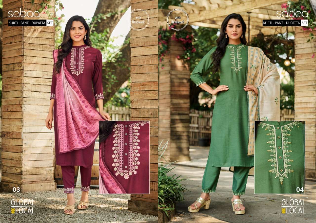 global local sabaa series 01-06 muslin readymade suit