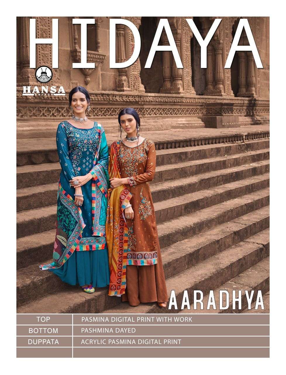 HANSA HIDAYA AARADHYA DESIGNER PASMINA SUIT 