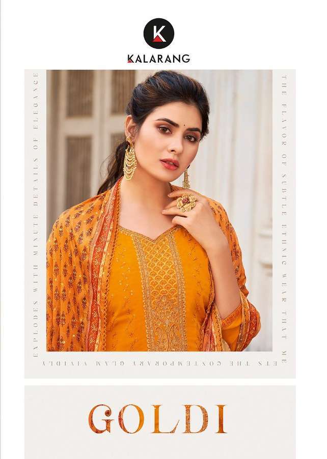 Kalarang Fashion goldi series 3451-3454 Pure Natural Crepe suit