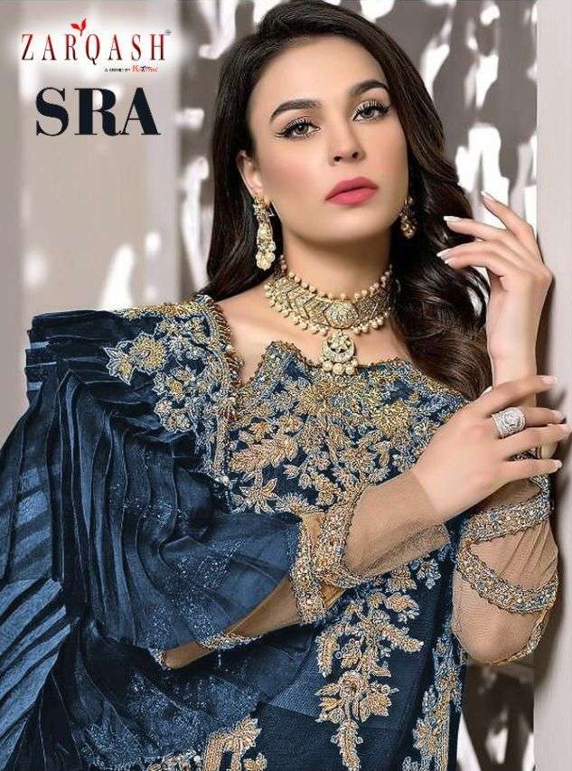 KHAYYIRA SUITS ZARQASH SRA Z-2053 DESIGNER FAUX GEORGETTE SUIT 