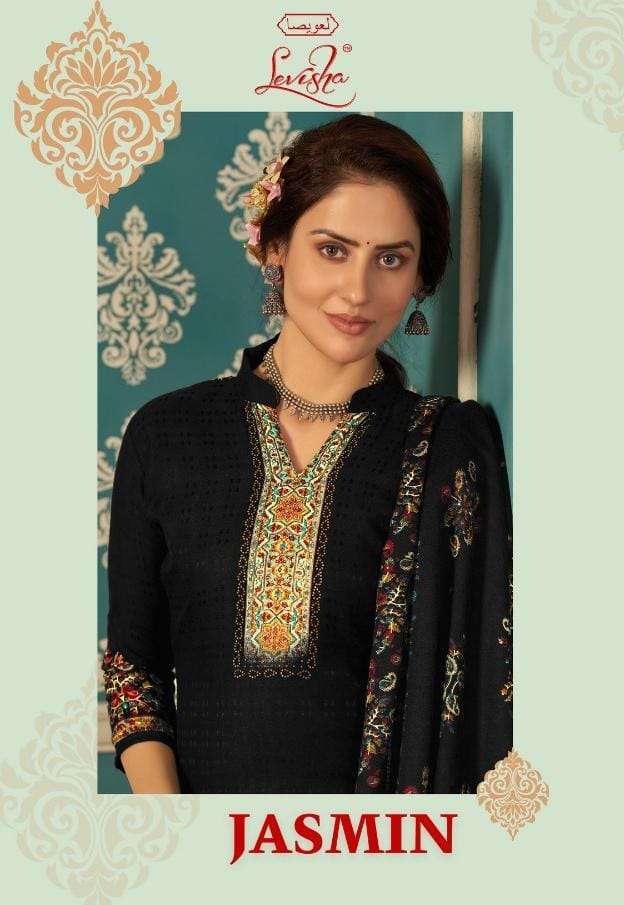 levisha jasmin series 7913-7920 Pure Pashmina digital style print suit