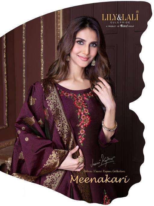 lily & lali meenakari series 7041-7048 Bemberg Silk suit