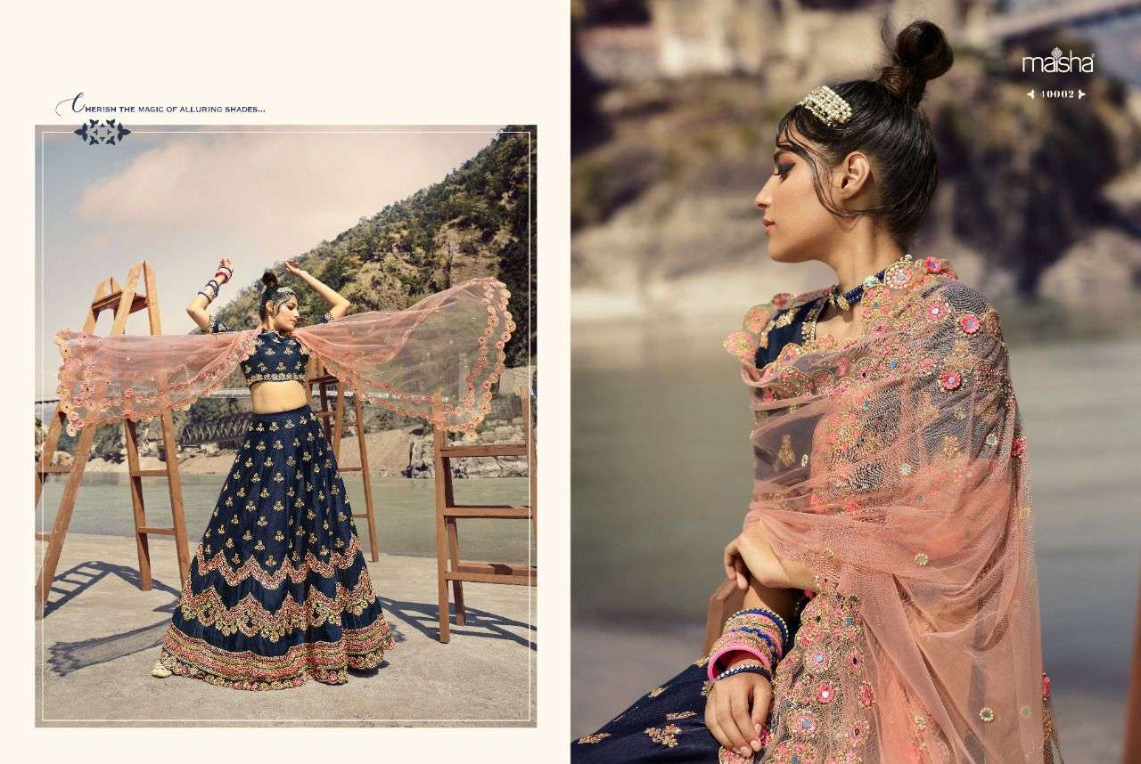 MAISHA VIVAANA VOL-4 DESIGNER PURE SILK LEHENGA 