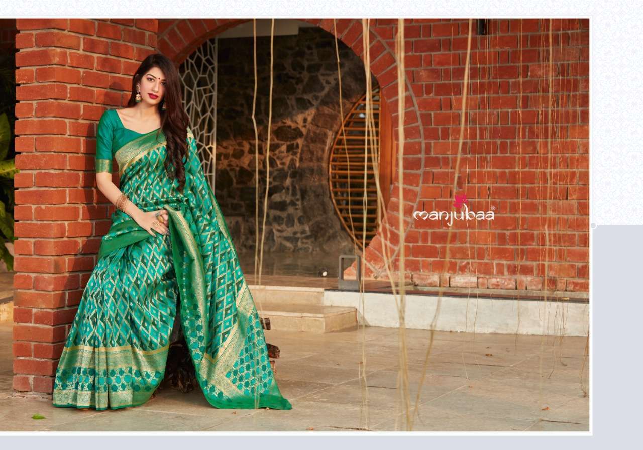 manjubaa mantra silk series 4801-4806 silk saree