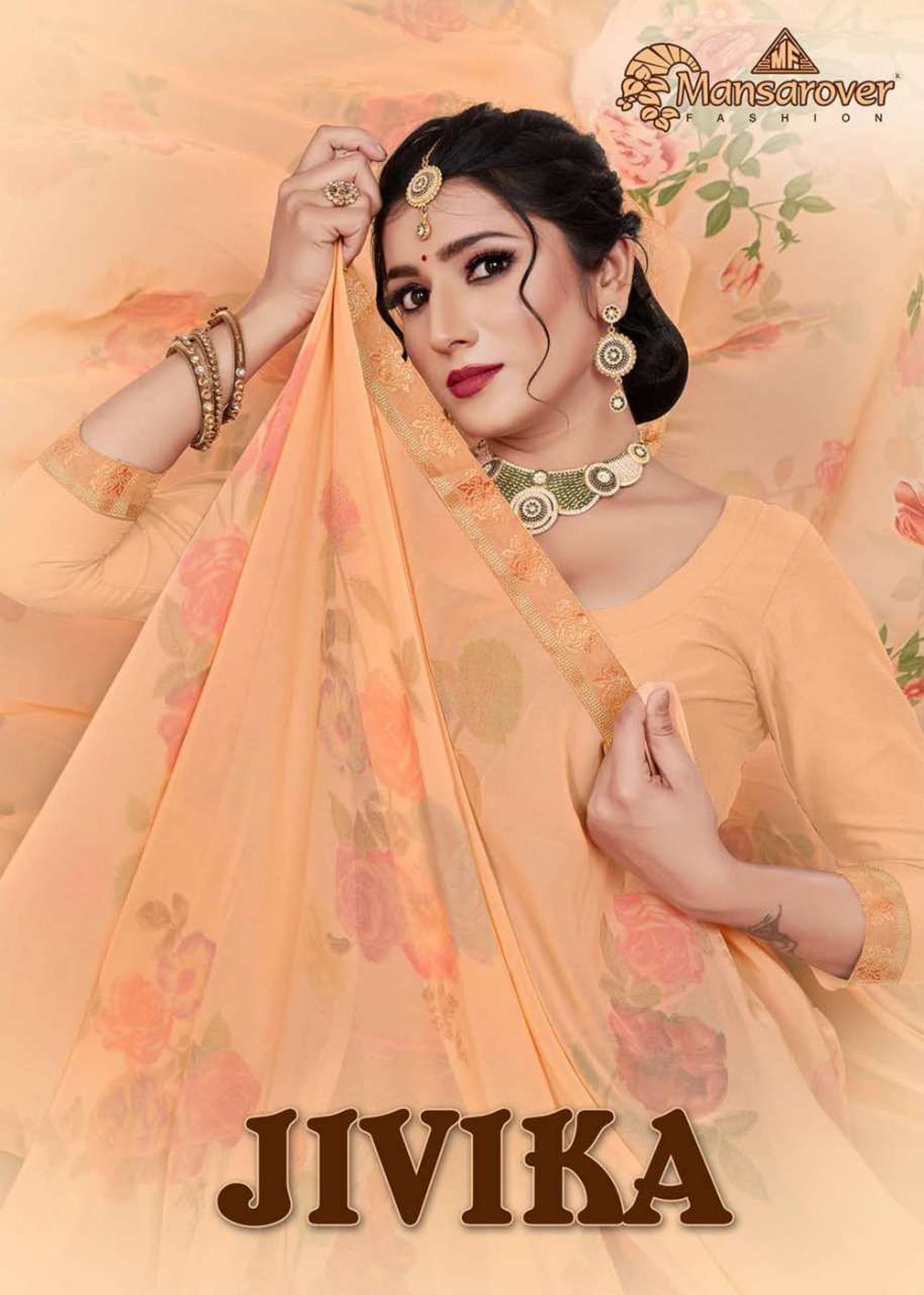 mansarover fashion jivika series 1001-1008 pure weightless saree