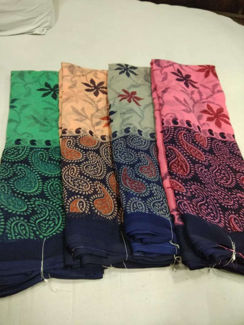 Narmada Marble Casual Daily Wear Chiffon Saree at wholesale price 