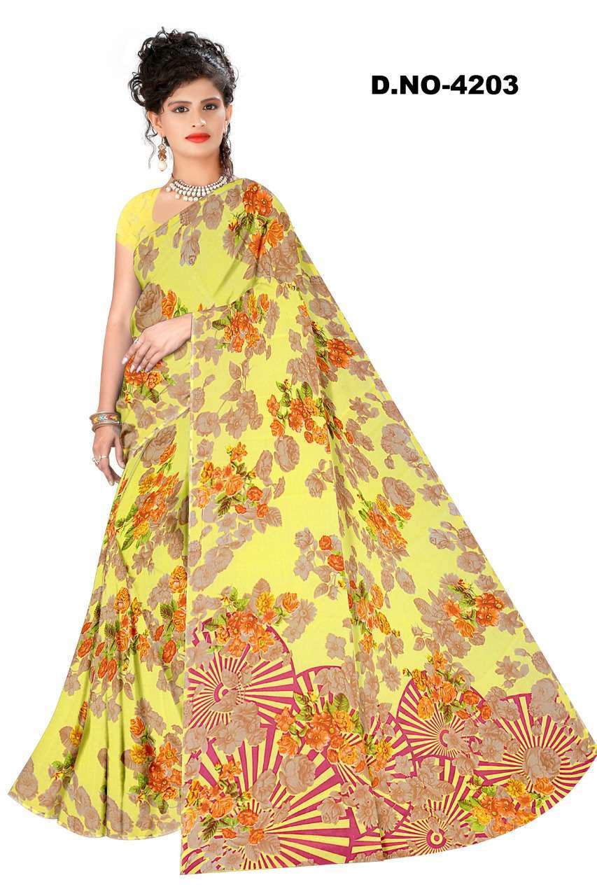 Narmada Raniyal Casual Daily Wear Printed Fancy Saree At Cheapest Rate