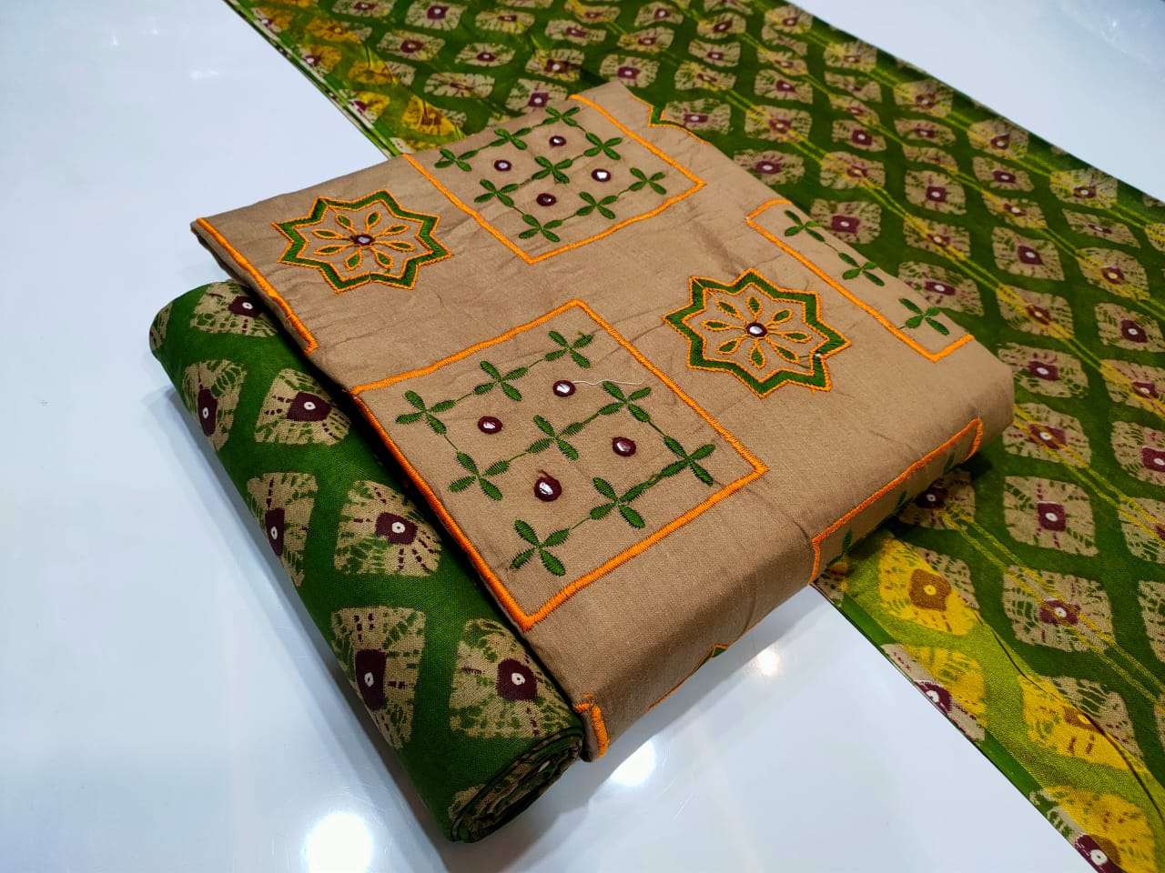 Nemi Special Work Suit Cotton Satin Printed suit