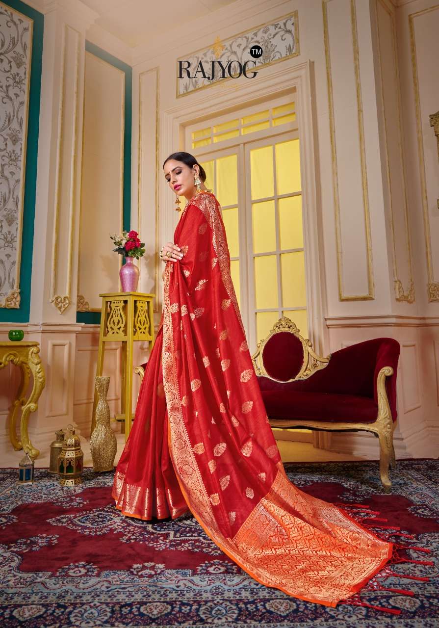 RAJYOG ADHUNIKA DESIGNER SOFT SLUB SILK SAREE 