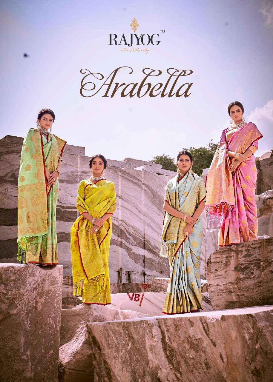 rajyog arabella silk series 8301-8306 Soft Bamboo silk saree