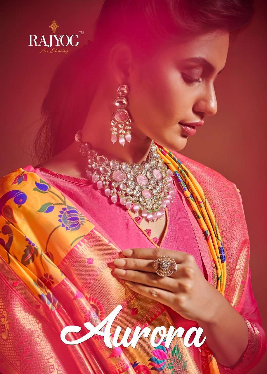 rajyog aurora series 8601-8606 Soft paithni silk saree