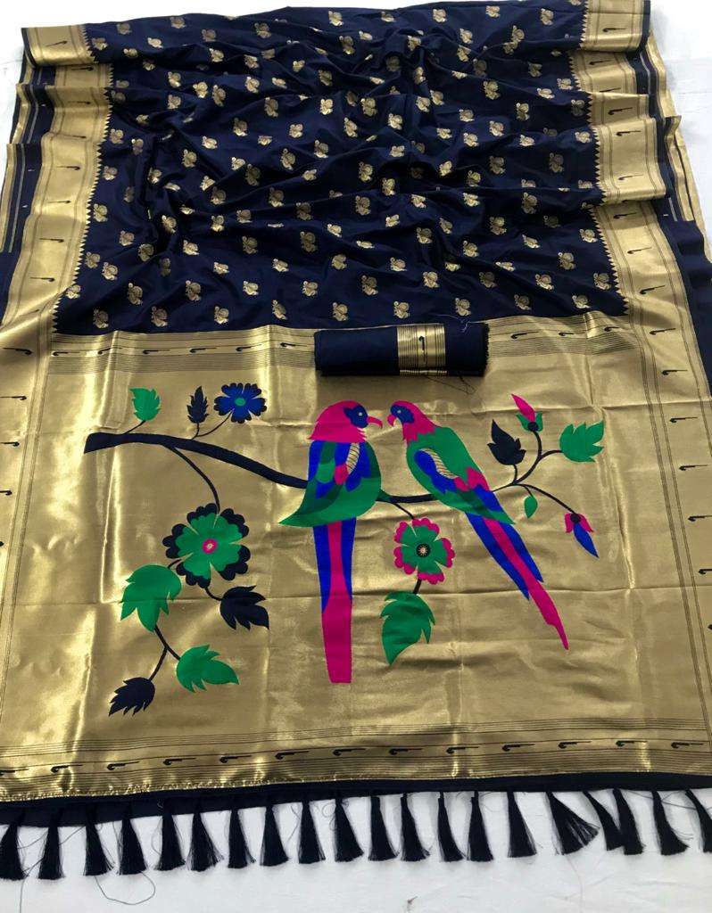 RAJYOG MUNIA PAITHANI DESIGNER SOFT SILK SAREE 