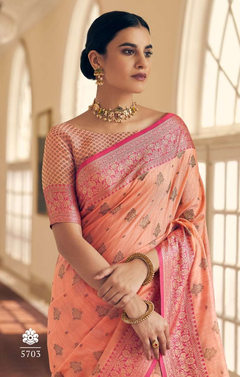RAJYOG NAZAKAT DESIGNER TUSSAR SILK WEAVING SAREE