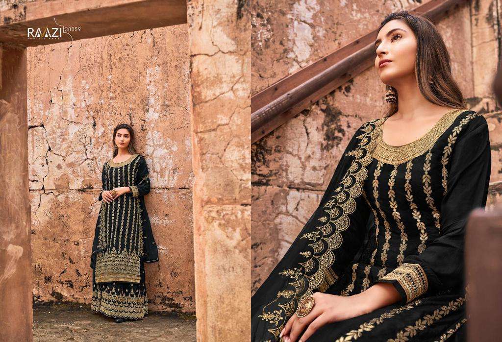 RAMA FASHIONS RAAZI MEHWISH DESIGNER DOLA JACQUARD SUIT