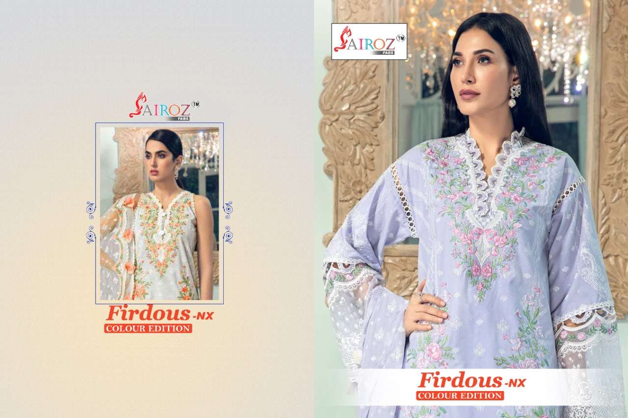 SAIROZ FABS FIRDOUS-NX COLOUR EDITION DESIGNER COTTON SUIT 