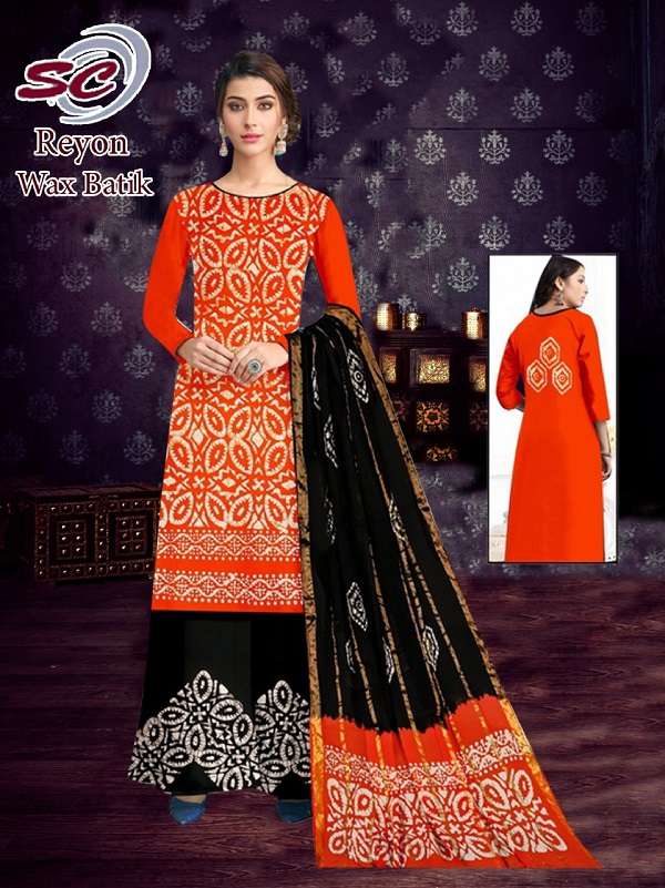 SC Reyon Wax Batik 22-11 Rayon Cotton salwar suit