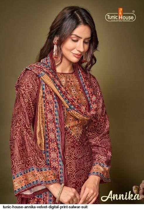 tunic house annika series velvet 9000 diamond work suit