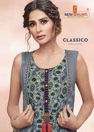 tunic house classico series 1001-1009 muslin digital print kurti 