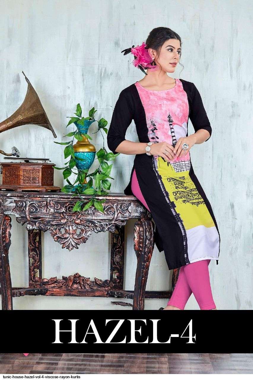 tunic house hazel-4 series 201-206 viscose rayon kurti