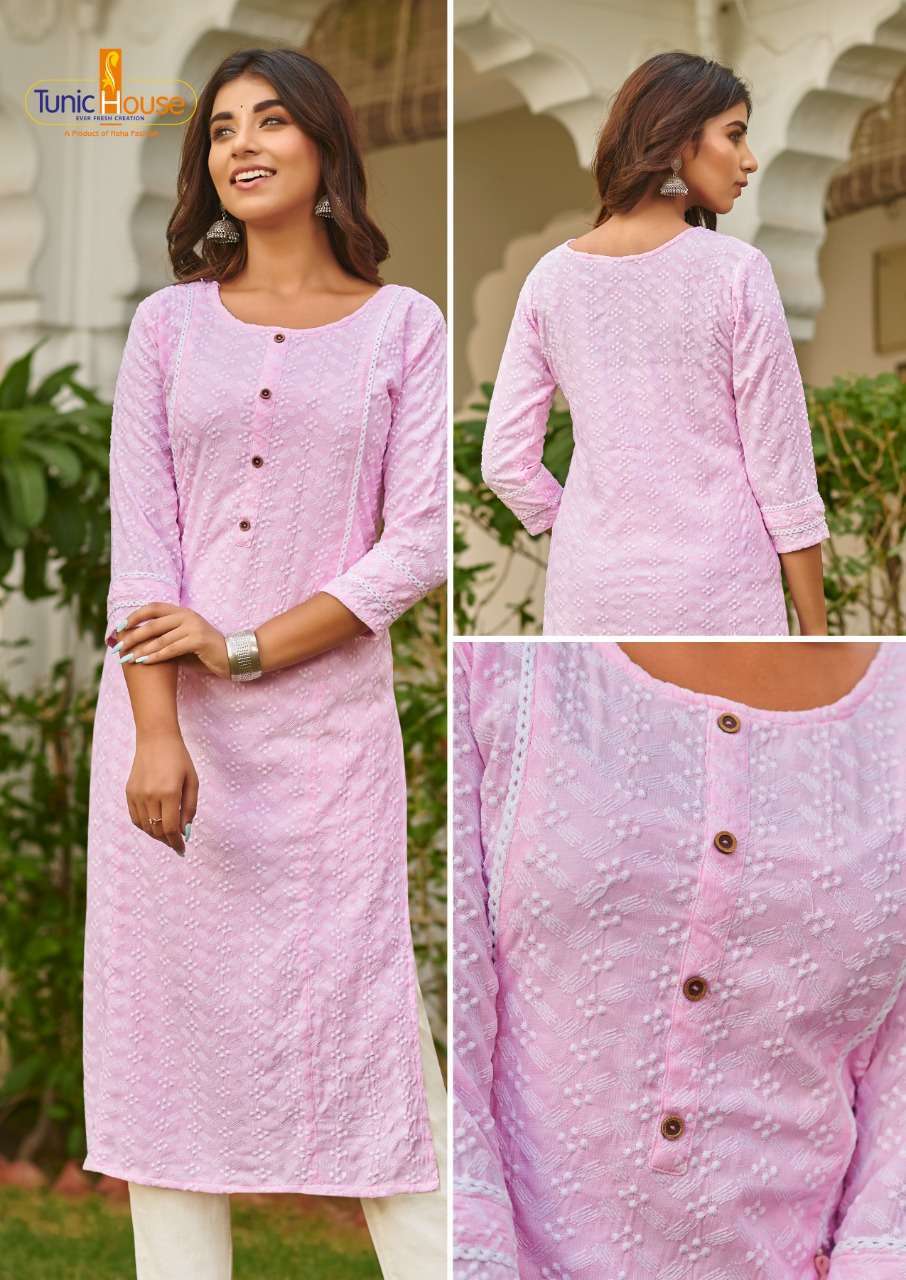 tunic house super star-1 viscose self blended pattern rayon kurti 