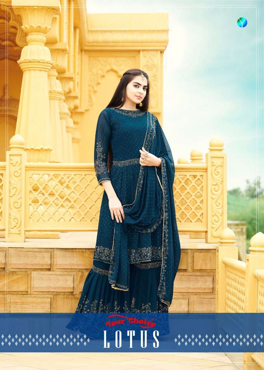 your choice lotus series 3983-3988 Blooming georgette suit