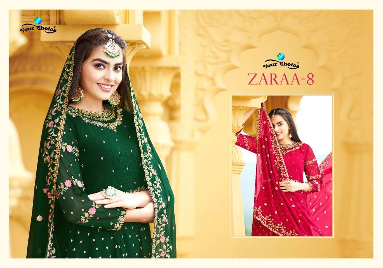 your choice zaraa vol 8 series 3998-4003 Blooming Georgette suit