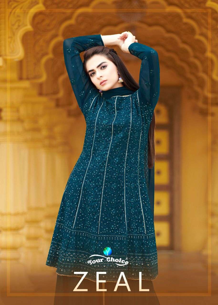your choice zeal series 4008-4012 Blooming georgette suit