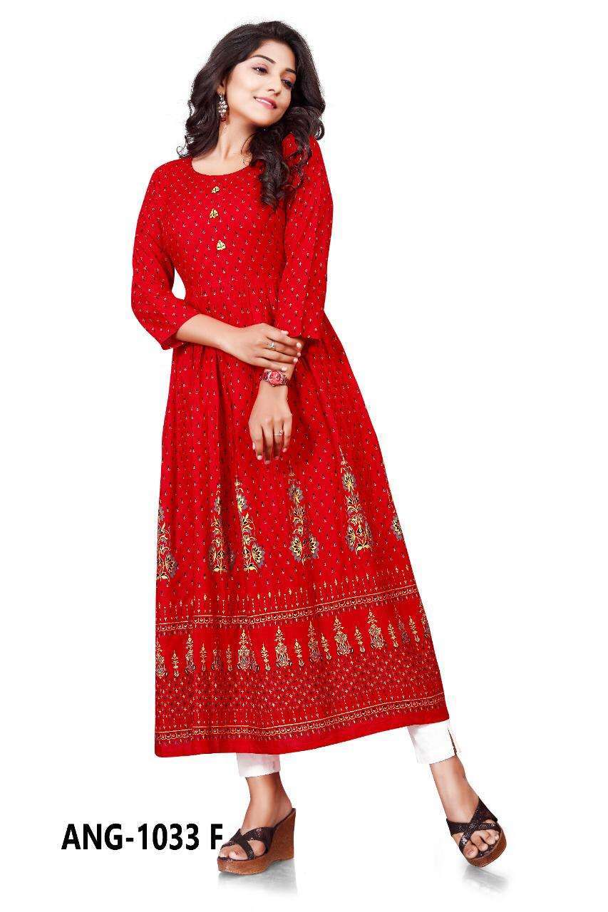 12 Angel Ang 1033 Heavy 14kg Reyon Gold Print Long Gown Dress