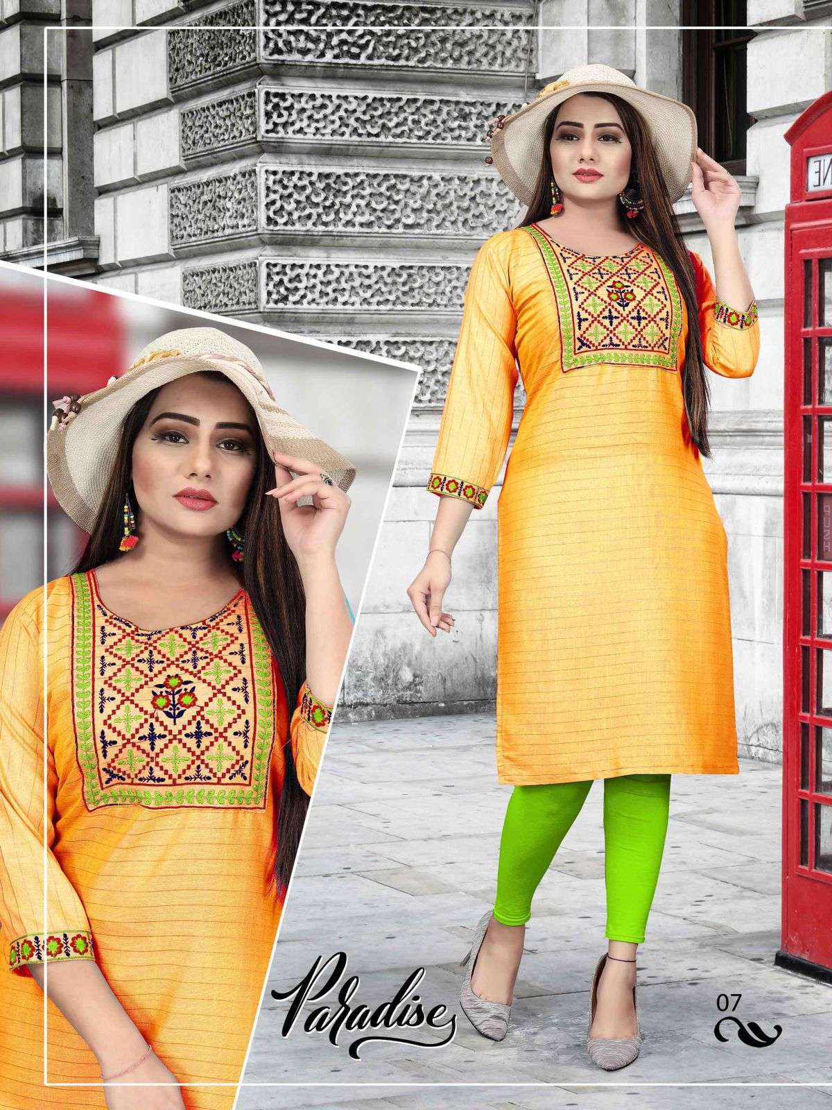 aagya paradise vol-2 series 01-09 rayon heavy lurex kurti